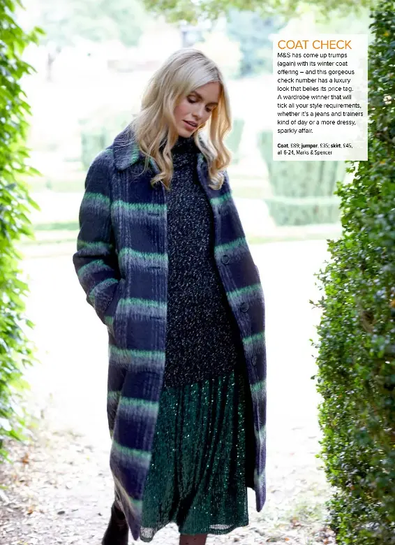 Marks and spencer checked coat hot sale