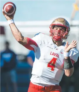  ?? PHOTO D’ARCHIVES ?? Hugo Richard, lors d’un match opposant le Rouge et Or aux Carabins, à Montréal, le 8 septembre.