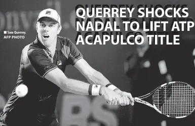  ?? AFP PHOTO ?? Sam Querrey.