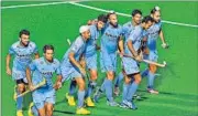  ?? AFP ?? Indian players celebrate after their win over Australia.