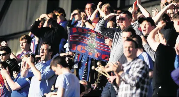  ??  ?? GOING DOWN: Inverness Caledonian Thistle face at least the next season cheering on their team in the Scottish Championsh­ip after dropping out of the top flight