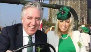  ??  ?? Former FAI boss John Delaney leading the Duncannon St Patrick’s Day parade in 2016.