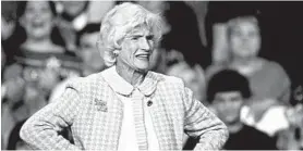  ?? MATT ROURKE/AP ?? Roberta McCain, the mother of Sen. John McCain, campaigns for her son at a rally Oct. 16, 2008, in Pennsylvan­ia.