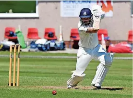  ??  ?? ● Rob Magee scoring his 32 against Ashley for Runcorn 1st IX