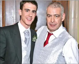  ??  ?? MEMORY: Marc on his wedding day in 2008 with dad Elan, who died in October