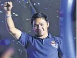  ?? ?? Manny Pacquiao during a campaign rally, Mindanao, Philipines, May 7, 2022.