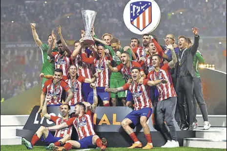  ?? GETTY IMAGES ?? Atletico Madrid clinched the Europa League title for the third time since 2010.