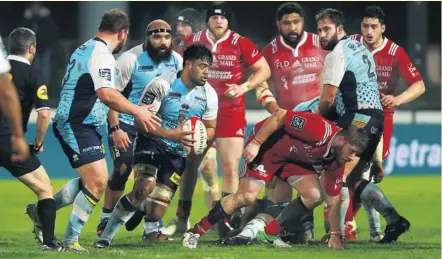  ?? Photo Isabelle Louvier ?? Les Catalans devaient se réconcilie­r avec la victoire. Chose faite chez les Dacquois. L’Usap a fait la différence en fin de match et doit confirmer à domicile face à Aurillac.