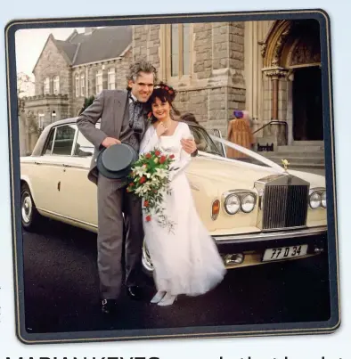  ??  ?? Through thick and thin: Marian and her husband Tony Baines on their wedding day