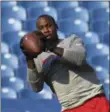  ?? JEFFREY T. BARNES — THE ASSOCIATED
PRESS ?? Buffalo Bills’ Anquan Boldin warms up before a preseason NFL football game against the Minnesota Vikings Thursday in Orchard Park, N.Y.