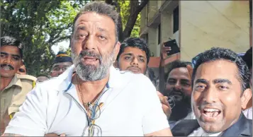  ?? BL SONI ?? Sanjay Dutt at a court in Mumbai on Monday.