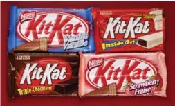  ?? LUCAS OLENIUK/TORONTO STAR FILE PHOTO ?? Nestlé first tried to register the KitKat trademark in 2010, but the applicatio­n was opposed by rival chocolate maker Cadbury U.K. Ltd.