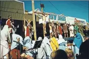  ?? ?? Passionate performanc­e: in Allan St in 1997.
Easter Passion Play