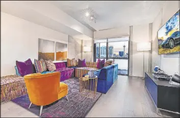  ?? Juhl ?? Residence No. 549 in Juhl, a downtown Las Vegas high-rise, is offered at $449,900, and cash buyers can enjoy three years of prepaid homeowners associatio­n fees.