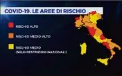  ?? (Capture d’écran RaiNews) ?? Voici la nouvelle carte en vigueur depuis ce dimanche.