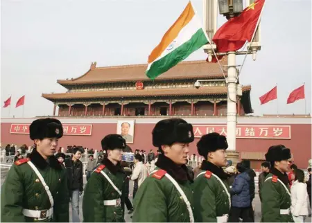  ??  ?? The standoff on a plateau next to the mountainou­s Indian state of Sikkim, which borders China, has ratcheted up tension between the neighbors, who share a 3,500-km frontier, large parts of which are disputed. (Reuters)