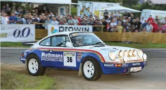  ??  ?? Above: Wolfgang Inhester was formerly head of PR for the Rothmans Opel rally team, so it’s only natural he should enter a re-creation of the works SCRS rally cars in the classic sponsor’s livery