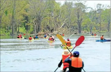  ?? POST STAFF ?? Visitors enjoy paddling boats around the Stung Treng Ramsar site.