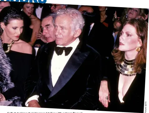  ?? Picture: ?? Self-styled ‘macho’: Norman Mailer with actress Raquel Welch and his sixth wife Norris Church, pictured right, in 1982