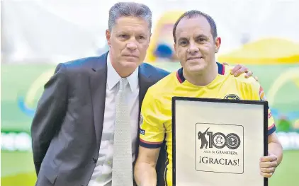  ??  ?? Cuauhtémoc Blanco tuvo su partido de despedida en el Clausura 2016.