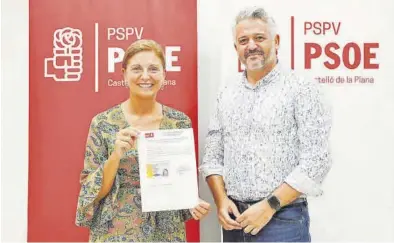 ?? ?? La alcaldesa y virtual candidata a la reelección y el secretario general del PSPV en la capital, Germán Renau.