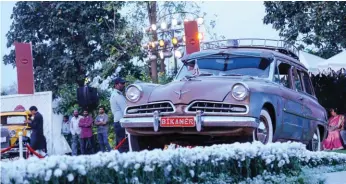  ??  ?? Main pic left: Srivardhan Kanoria’s 1914 Wolseley 30/40 HP took Best of Show and also was best among the pre-war European classics.
Pics on this page from top: Viveck Goenka’s ex-Bikaner 1954 Studebaker Conestoga station wagon bagged top honours in...