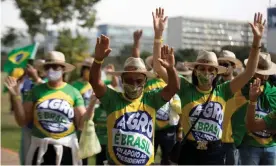  ?? Photograph: Joédson Alves/EPA ?? Supporters of President Jair Bolsonaro take part in the ‘march of the Christian family for freedom’, in Brasilia, Brazil, on 15 May.