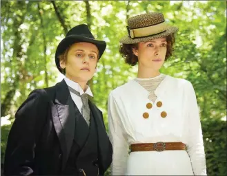  ?? The Associated Press ?? This Bleecker Street image shows Denise Gough, left, and Keira Knightley in a scene from “Colette.”