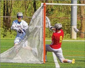 ?? DIGITAL FIRST MEDIA FILE ?? Downingtow­n West’s Shea Dougherty scored his 100th career goal Friday against West Chester East.