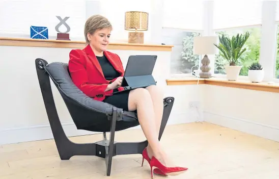  ??  ?? OUT OF TOUCH?: Nicola Sturgeon says the SNP has an “unarguable mandate” for a new independen­ce referendum.
