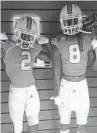  ?? KESHAWN WASHINGTON ?? Hurricanes recruits in South Dade safeties Jaiden Francois, left, and Keshawn Washington are seen during a 2018 visit to the University of Miami.