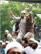  ?? MUNIR UZ ZAMAN/AFP ?? Bangladesh­i activists shout slogans during a rally in Dhaka yesterday, held to protest the halting of a march towards the border with Myanmar.