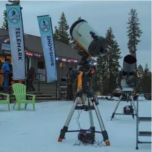  ?? NORTHSTAR ?? Giant telescopes bring the stars up close during the snowshoe trek and star tour.