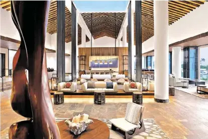  ?? Andaz Maui ?? The impressive lobby at the new Andaz Maui combines contempora­ry architectu­re with Hawaiian ambience.