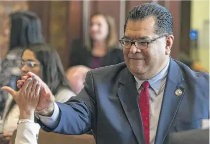  ?? JUSTIN L. FOWLER/THE STATE JOURNAL-REGISTER VIA AP ?? Former state Sen. Martin Sandoval, D-Chicago, is charged with filing a false tax return for reporting an income of $125,905 when he “knew that the total income substantia­lly exceeded that amount.”