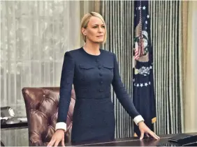  ?? DAVID GIESBRECHT/NETFLIX ?? It is final season of “House Of Cards” with Robin Wright.