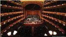  ??  ?? The Rainbow Choir sings in Palermo's grand Teatro Massimo