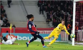  ??  ?? The former Chelsea, Newcastle, QPR and Crystal Palace forward Loïc Rémy has found his feet at Lille. Photograph: Sylvain Lefevre/Getty Images