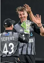  ?? PHOTOSPORT ?? The fortunes of the Black Caps’ inexperien­ced seam attack, including Blair Tickner, pictured, could be crucial to deciding this series.