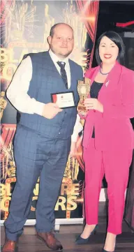  ??  ?? Last year’s champ Overall winner David Purse with Monic Lennon MSP at the 2018 event