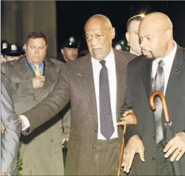  ?? William Thomas Cain Getty I mages ?? BILL COSBY leaves a Pennsylvan­ia courthouse this week after a pretrial hearing result that derailed his attempt to have the charges against him dismissed.