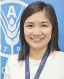  ??  ?? United Nations Food and Agricultur­e Organizati­on assistant country representa­tive for programs (Philippine­s) Tamara Jean P. Duran.