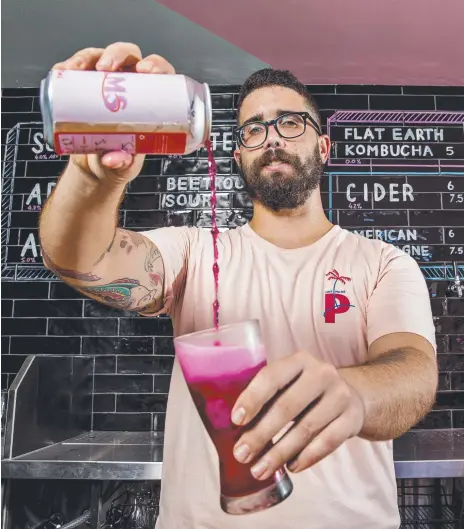  ??  ?? Miami’s Lost Palms Brewing owner Jarrod Blanning can introduce you to some fresh brews on Saturday. Picture: Jerad Williams