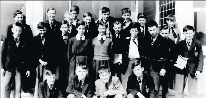  ??  ?? Brian Cornes brought in this super photograph of himself and his old classmates at Loughborou­gh College School in 1956.