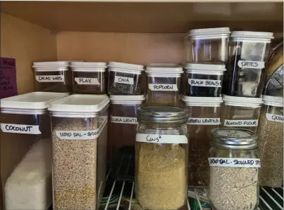  ?? Kacy Paide ?? Clearly labeled containers make organizing your pantry easy, organizer Kacy Paide says.