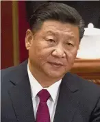  ??  ?? President Xi Jinping says China will continue to strengthen financial regulation and defend against systemic risk. — AP