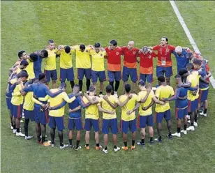  ?? // AFP ?? Los colombiano­s, a punto de empezar su andadura en el Mundial
