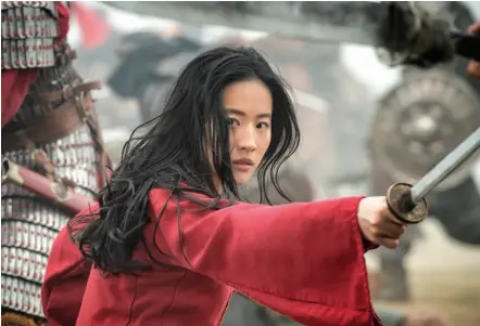  ?? MOVING TARGET Disney’s ”Mulan,” starring Yifei Liu, is targeted for an August release, but has been twice delayed. ??