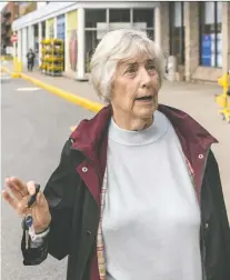  ?? PHOTOS: DAVE SIDAWAY ?? “The dynamics of Lachine have changed,” says Liberal supporter Nancy Thomas, 86. “There are lots of new people and different people. And they are entitled to their opinions.”