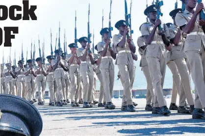  ?? IAN ALLEN PHOTOS ?? The passing out parade for Intake 2023/01 of the Jamaica National Service Corps at Up Park Camp lastt Friday.